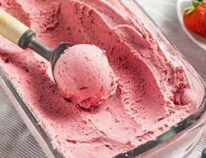 helado de frutilla